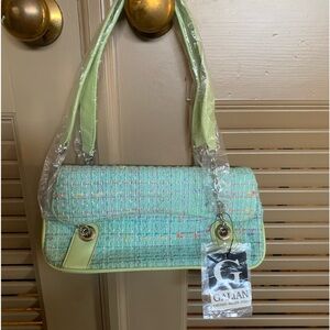 Brand new still wrapped multi color tweed purse
